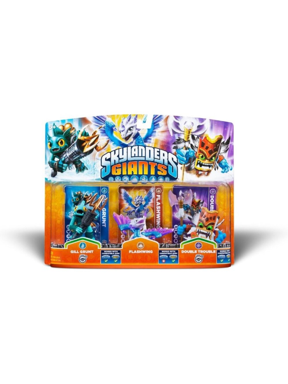Skylanders Giants 3 Pack - Gill Grunt, Flashwing & Double Trouble Action Figures